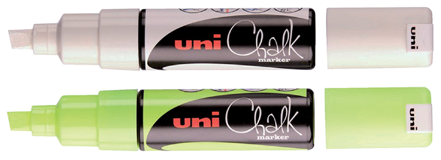 Krijtstift Uni-ball chalk schuin 8.0mm wit — Foto 2 van 2