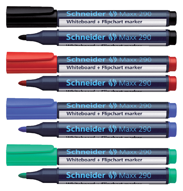 Whiteboardmarker Schneider Maxx 290 rond 2-3mm zwart — Foto 2 van 2