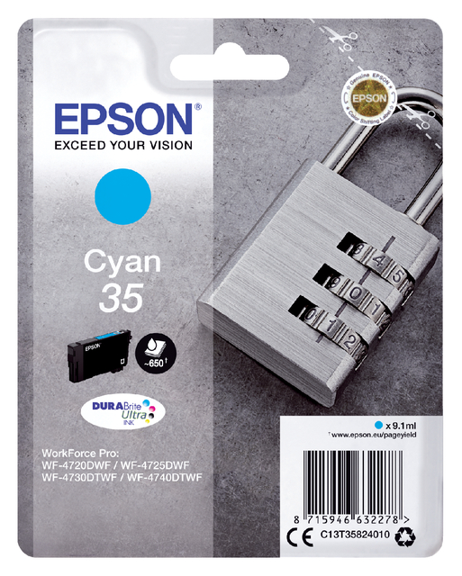 Inktcartridge Epson 35 T3582 blauw afbeelding