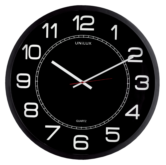 Wandklok Unilux Mega Ø 57.5cm zwart afbeelding