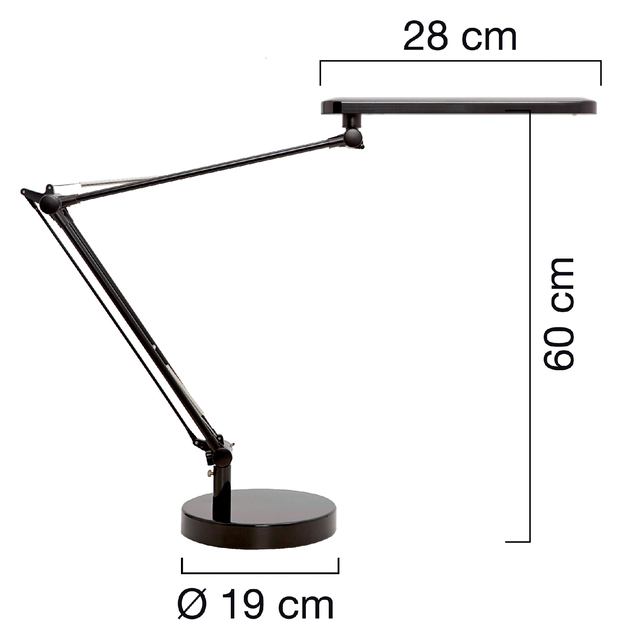 Bureaulamp Unilux Mambo led zwart — Foto 2 van 2