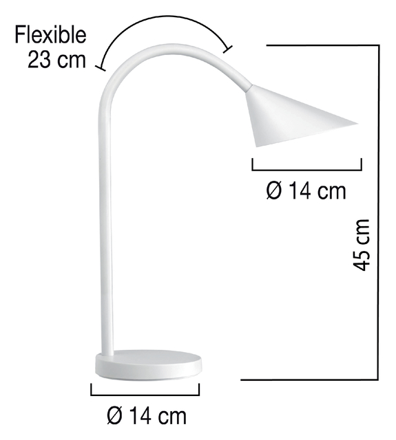 Bureaulamp Unilux Sol led wit — Foto 2 van 2