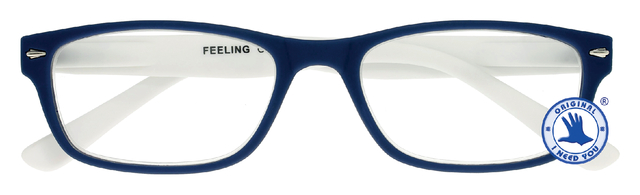 Leesbril I Need You +1.00 dpt Feeling blauw-wit afbeelding