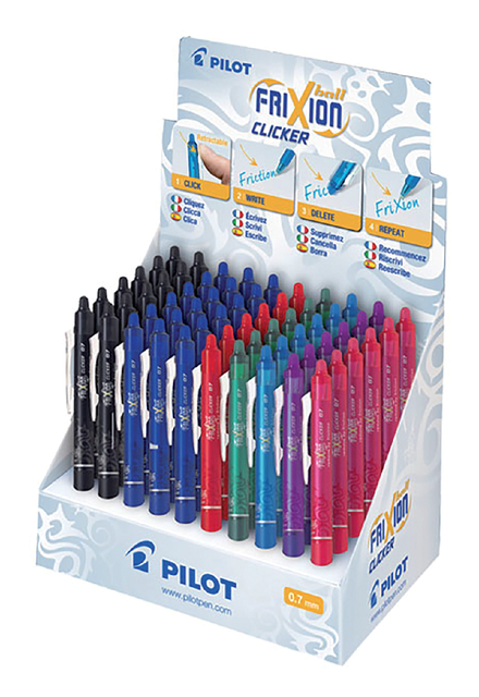 Rollerpen PILOT friXion clicker medium assorti afbeelding