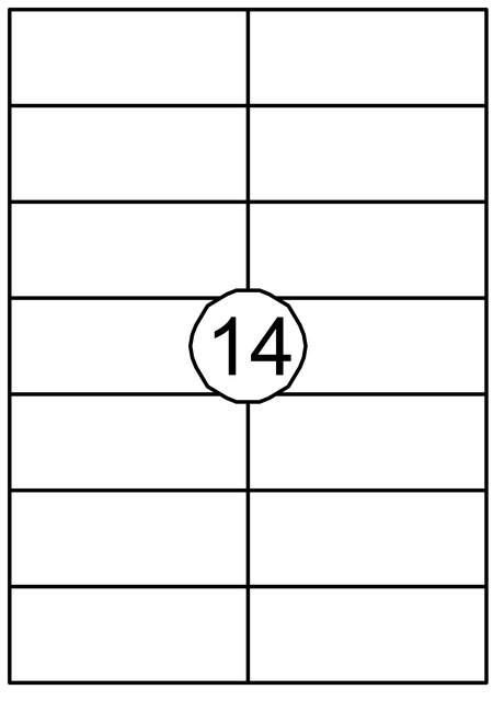 Etiket Quantore 105x42.4mm 1400 stuks afbeelding