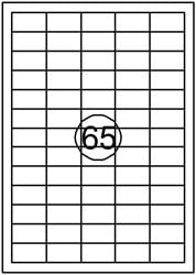 Etiket Quantore 38X21.2mm 975 stuks