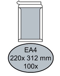 Envelop Quantore bordrug EA4 220x312mm zelfklevend wit 100 stuks