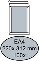 Envelop Quantore bordrug EA4 220x312mm zelfklevend wit 100 stuks