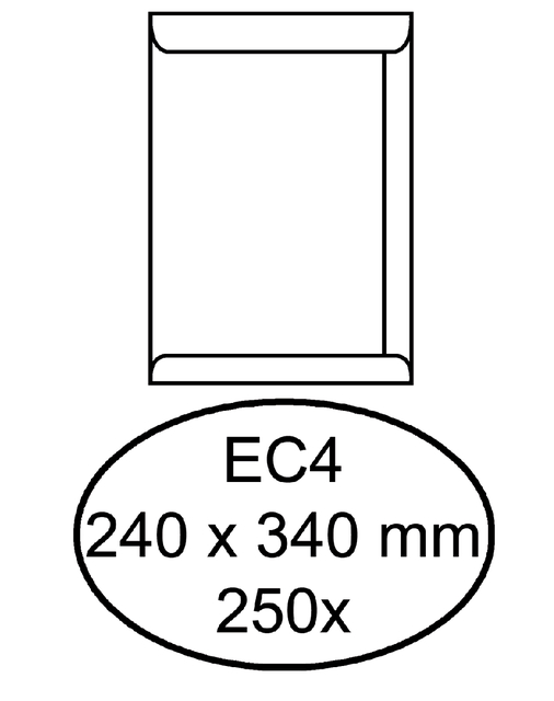 Envelop Quantore akte EC4 240x340mm wit 250 stuks afbeelding