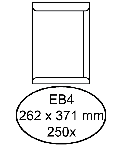 Envelop Quantore akte EB4 262x371mm wit 250 stuks afbeelding