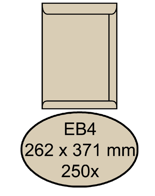 Envelop Quantore akte EB4 262x371mm cremekraft 250 stuks afbeelding