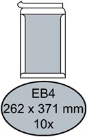 Envelop Quantore bordrug EB4 262x371mm zelfklevend wit 10 stuks
