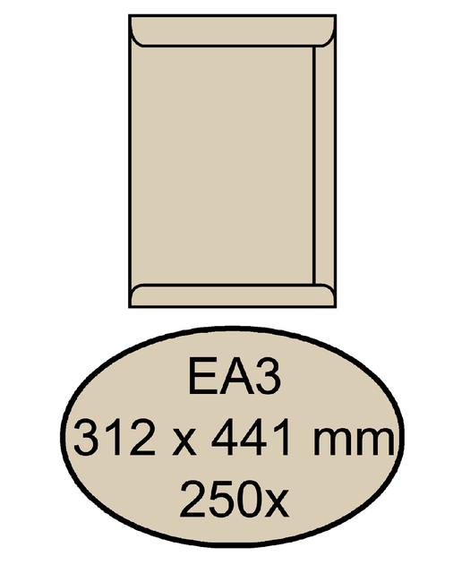 Envelop Quantore akte EA3 312x441mm cremekraft 250 stuks afbeelding