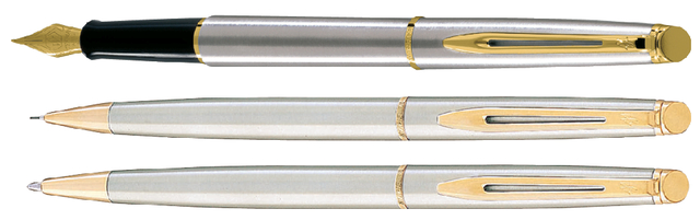 Balpen Waterman Hémisphère stainless steel GT medium — Foto 2 van 2