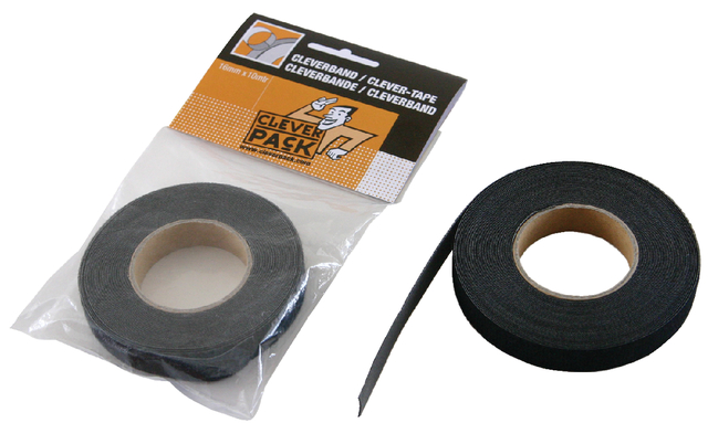 Klittenband CleverPack kabelbinder 2-in-1 zwart afbeelding