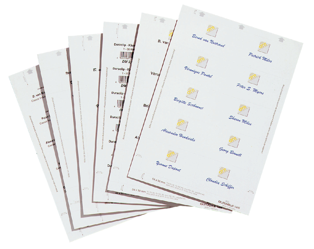 Badgekaart Durable 1456 bedrukbaar 60x90mm 160 stuks afbeelding