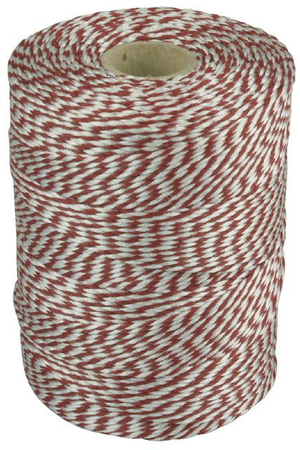 Touw Muller katoen 180 meter rood/wit afbeelding
