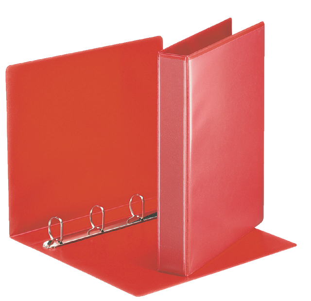 Presentatieringband Esselte panorama A4 4-rings D-mechaniek 20mm PP rood afbeelding