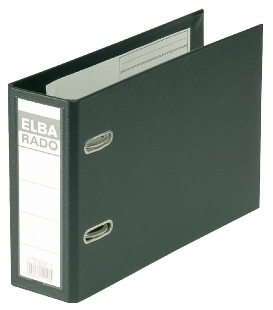 Ordner Elba Rado Plast A5 dwars 75mm pvc zwart afbeelding