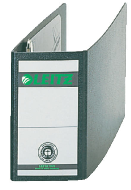 Ordner Leitz A6 77mm dwars karton zwart afbeelding