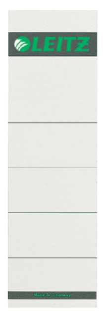 Rugetiket Leitz breed 57x191mm karton grijs 10 stuks afbeelding