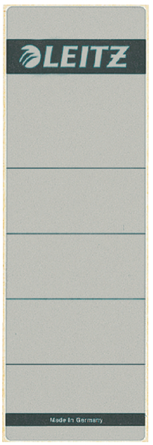 Rugetiket Leitz breed/kort 62x192mm zelfklevend grijs 10 stuks afbeelding