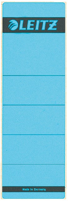 Rugetiket Leitz breed/kort 62x192mm zelfklevend blauw 10 stuks