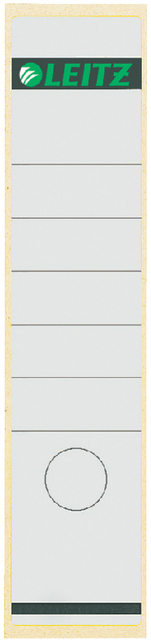 Rugetiket Leitz breed/lang 62x285mm zelfklevend wit 10 stuks afbeelding