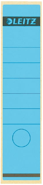 Rugetiket Leitz breed/lang 62x285mm zelfklevend blauw 10 stuks afbeelding