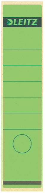 Rugetiket Leitz breed/lang 62x285mm zelfklevend groen 10 stuks afbeelding