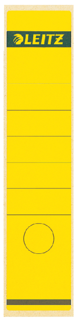 Rugetiket Leitz breed/lang 62x285mm zelfklevend geel 10 stuks afbeelding