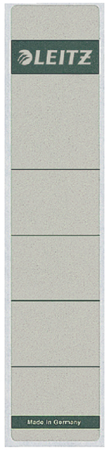 Rugetiket Leitz smal/kort 39x192mm zelfklevend grijs 10 stuks afbeelding