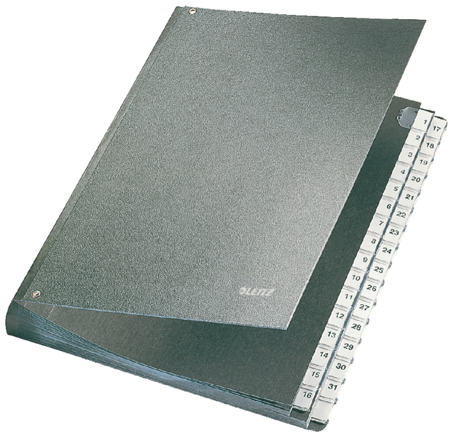 Bureaumap Leitz 1-31 270x354x345mm hardboard zwart afbeelding