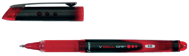Rollerpen PILOT V-Ball grip breed rood afbeelding