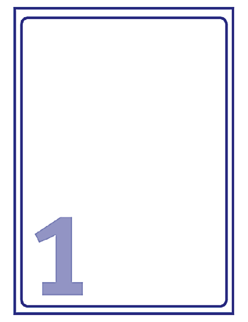 Etiket Avery L7567-25 210x297mm transparant 25 stuks — Foto 2 van 2
