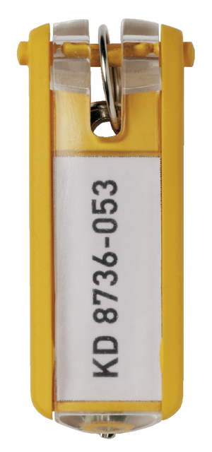Sleutellabel Durable 1957 met ring geel afbeelding