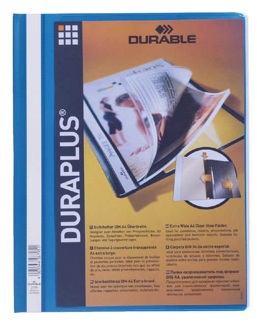 Snelhechtmap Durable Duraplus A4 blauw afbeelding
