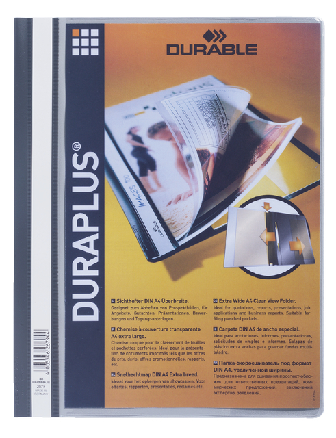 Snelhechtmap Durable Duraplus A4 grijs afbeelding