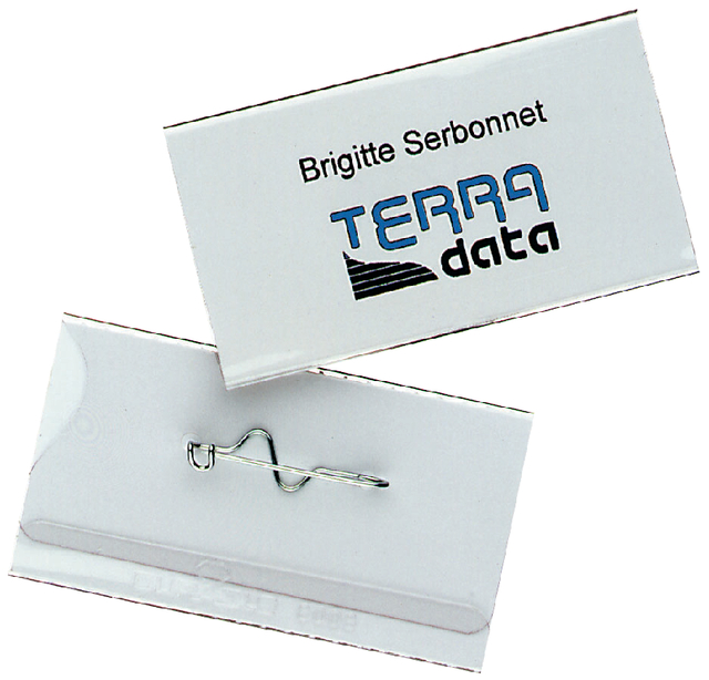 Badge Durable 8008 met speld 40x75mm afbeelding