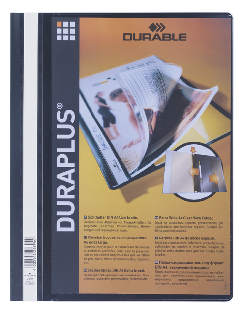 Snelhechtmap Durable Duraplus A4 zwart afbeelding