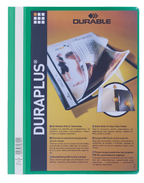 Snelhechtmap Durable Duraplus A4 groen afbeelding