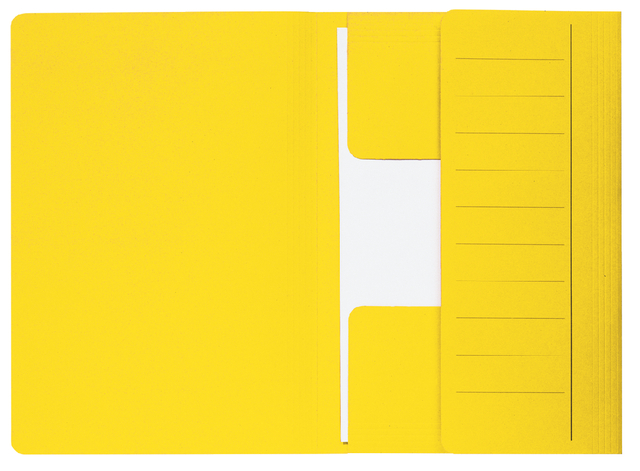 Dossiermap Djois Secolor Mammoet folio 3 kleppen 250gr recycled geel 50 stuks afbeelding