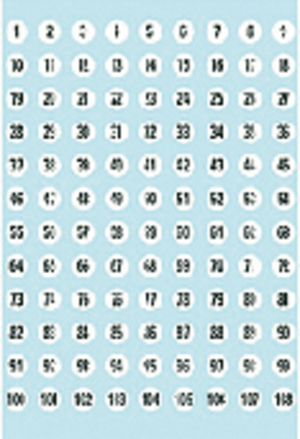 Etiket HERMA 4128 8mm getallen 1-540 540stuks afbeelding