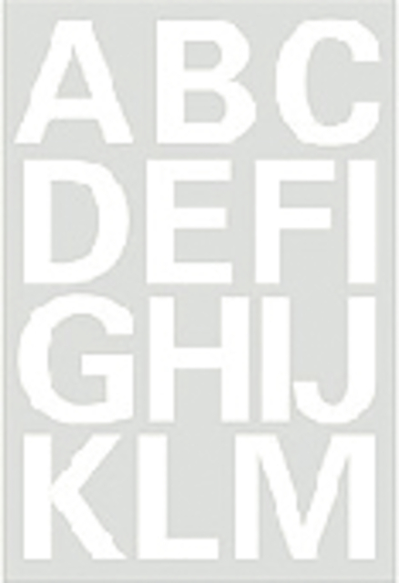 Etiket HERMA 4169 25mm letters A-Z wit afbeelding