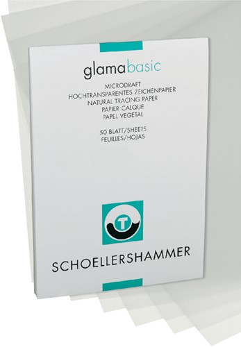 Ontwerpblok Schoellershammer A4 90-95gr transparant 50 vel
