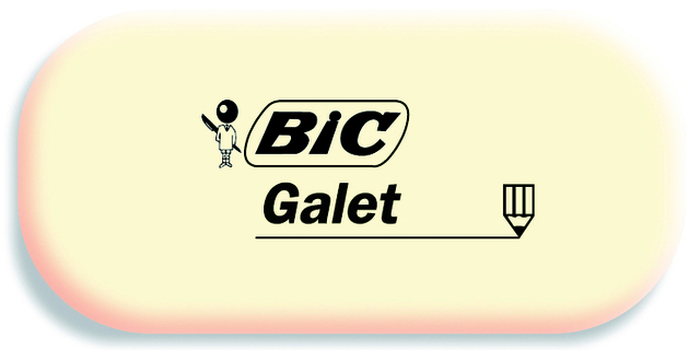 Gum Bic Galet pvc vrij zacht potlood wit