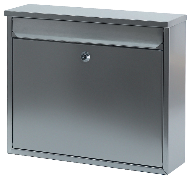 Wandbrievenbus mat RVS 36x10x31cm afbeelding