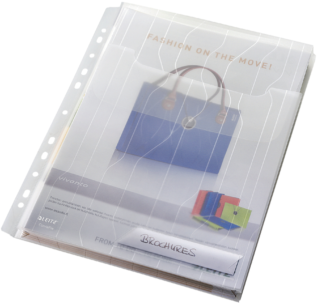 Combifile Leitz harmonica zichtmap A4 PP transparant 3 stuks afbeelding