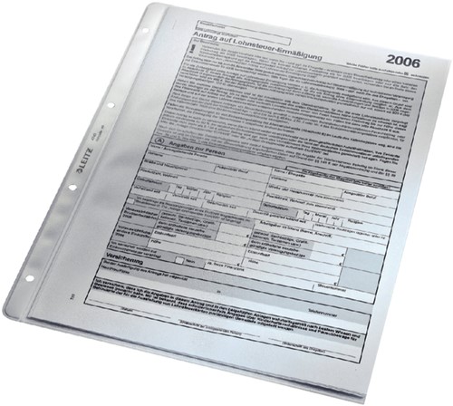 Showtas Leitz Premium copy safe 0.12mm 4-gaats PP A4 transparant 100 stuks