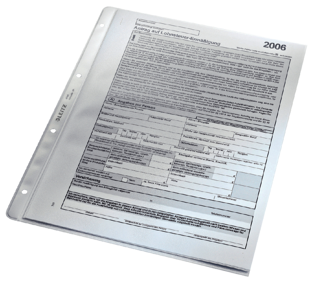 Showtas Leitz Premium copy safe 0.12mm 4-gaats PP A4 transparant 100 stuks afbeelding